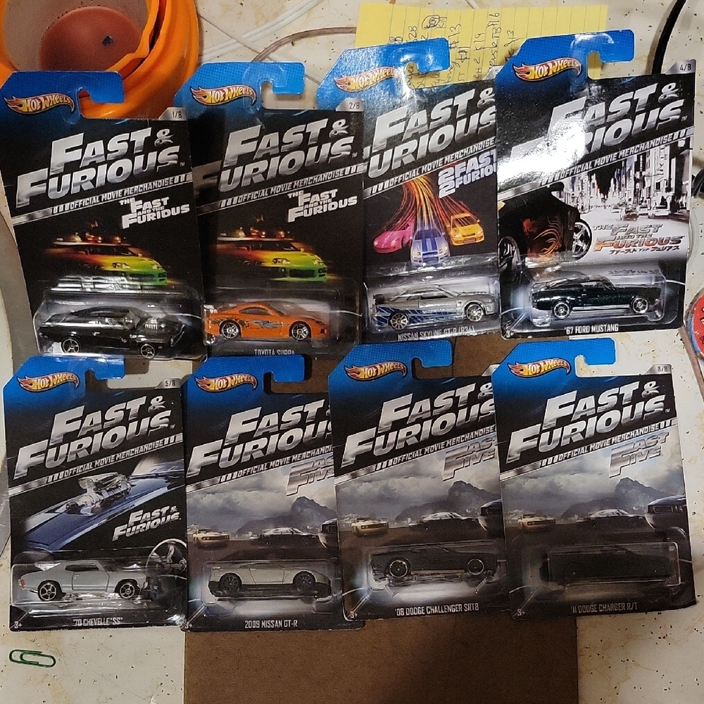 Fast & Furious Hot Wheels Die-Cast Cars Set